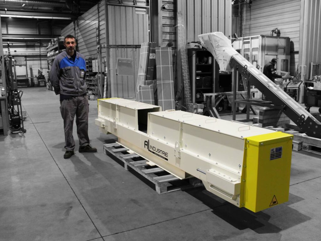 Convoyeur chutes PVC