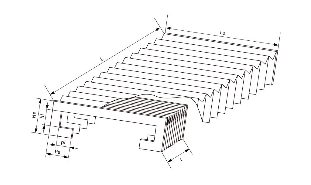 Plan Soufflet de protection machine outil - Soufflet en U